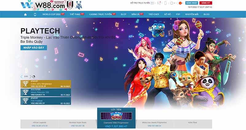 Tìm hiểu về slot game trực tuyến tại W88